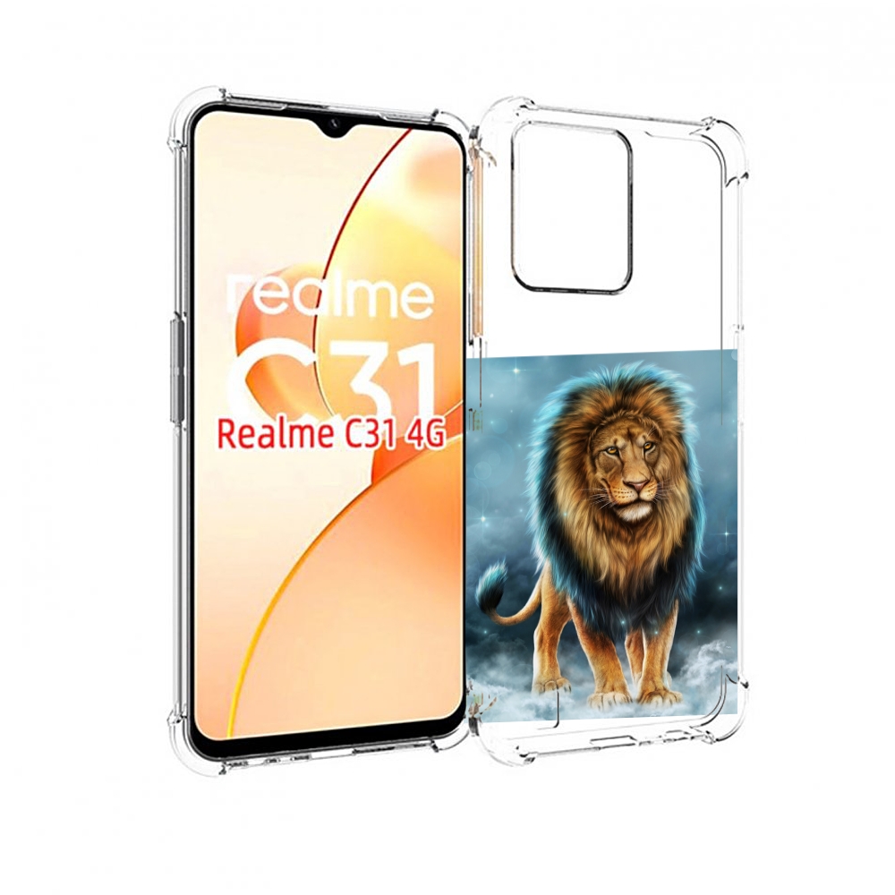 

Чехол MyPads Лев-в-тумане для OPPO Realme C31, Прозрачный, Tocco