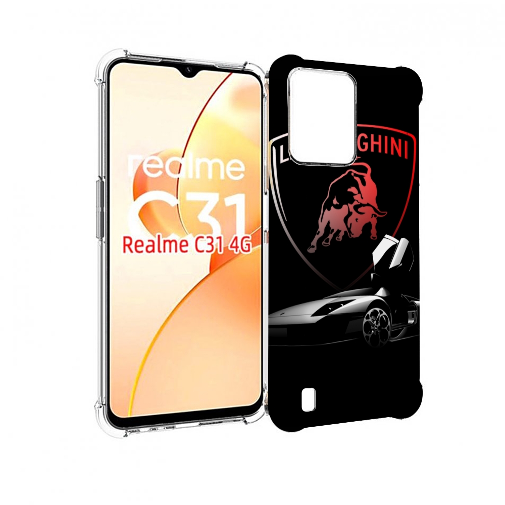 

Чехол MyPads Ламборгини-black мужской для OPPO Realme C31, Прозрачный, Tocco