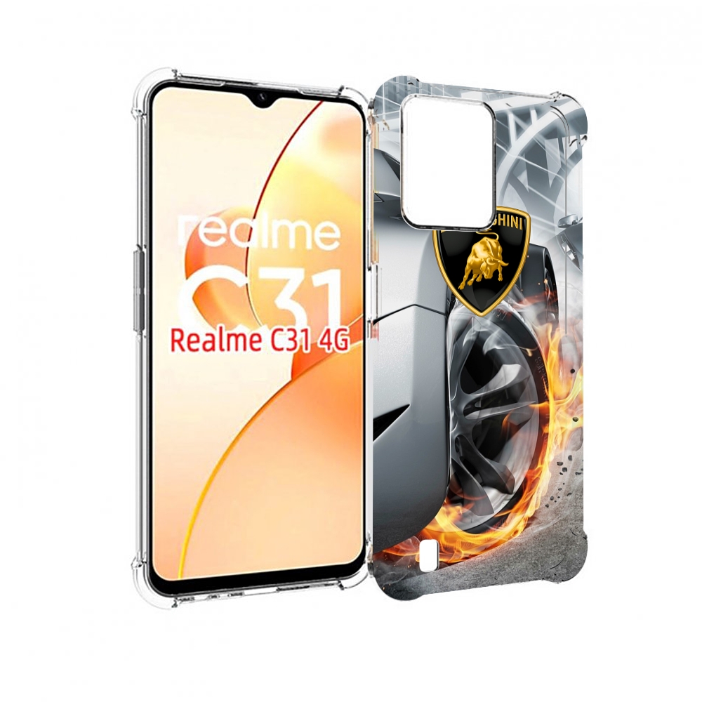 

Чехол MyPads Ламборгини мужской для OPPO Realme C31, Прозрачный, Tocco