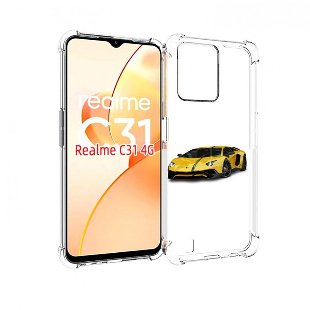 

Чехол MyPads Ламбо мужской для OPPO Realme C31, Прозрачный, Tocco
