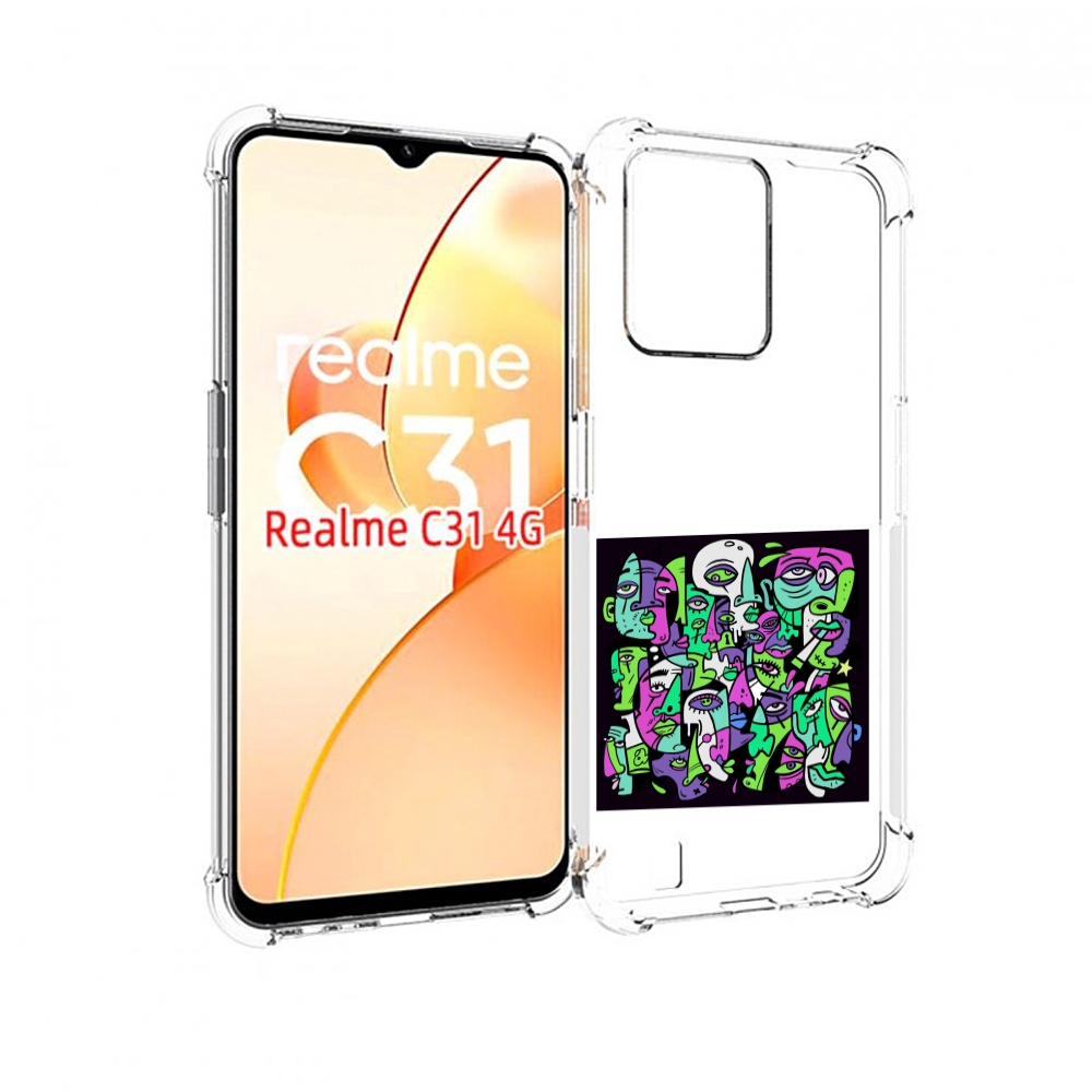 

Чехол MyPads Кривой эфир ATL для OPPO Realme C31, Прозрачный, Tocco