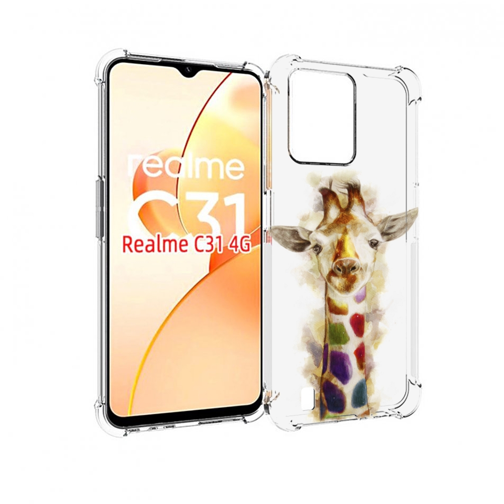 

Чехол MyPads Красочный жираф для OPPO Realme C31, Прозрачный, Tocco