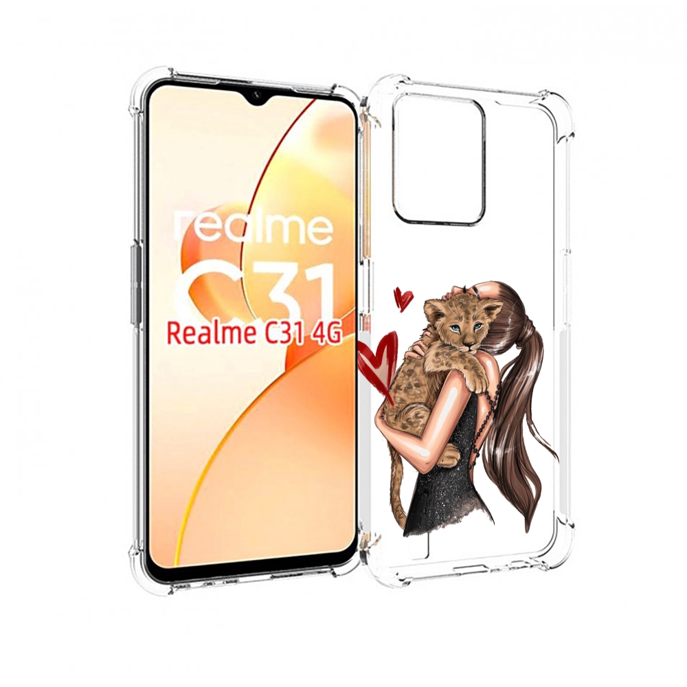 

Чехол MyPads Кошачья-любовь для OPPO Realme C31, Прозрачный, Tocco