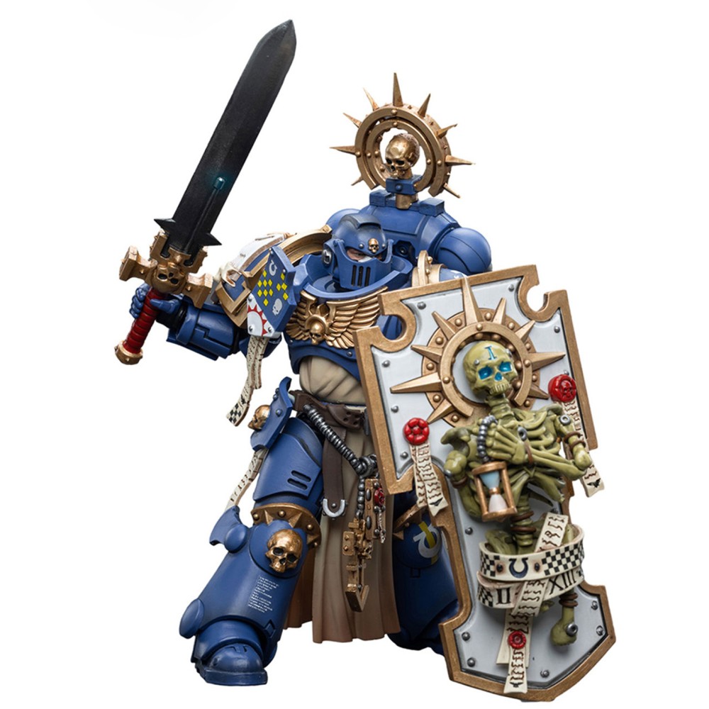 Фигурка JOYTOY Warhammer 40K Ultramarines Primaris Captain with Relic Shield and Power