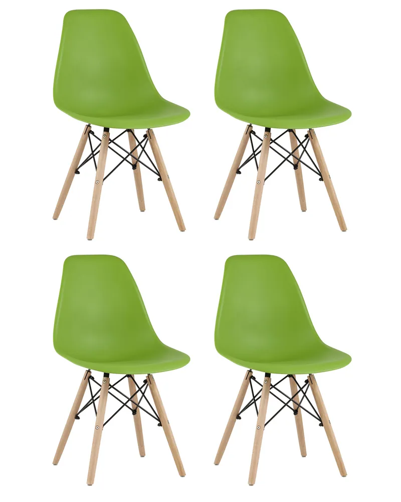 

Комплект стульев 4 шт. Stool Group EAMES зеленый/бежевый, EAMES