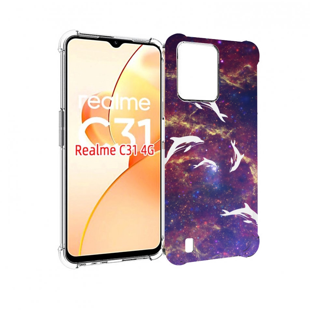 

Чехол MyPads Космические-дельфины для OPPO Realme C31, Прозрачный, Tocco