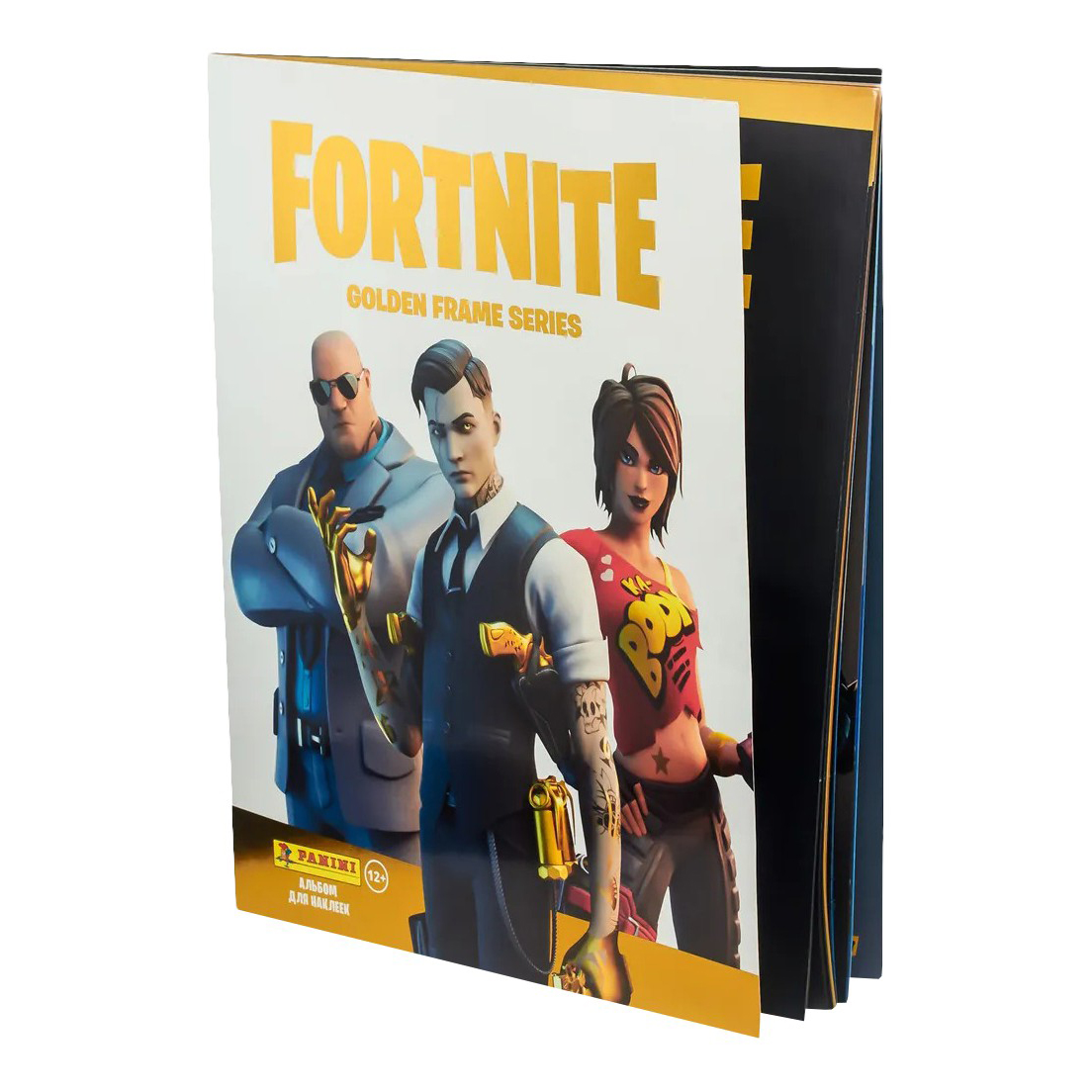 

Альбом для наклеек бумажный коллекционный Panini Fortnite Golden Frame Series
