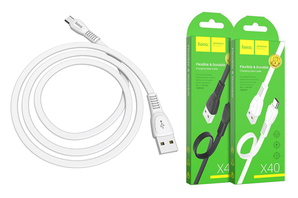 фото Кабель hoco x40 noah charging data cable for micro black