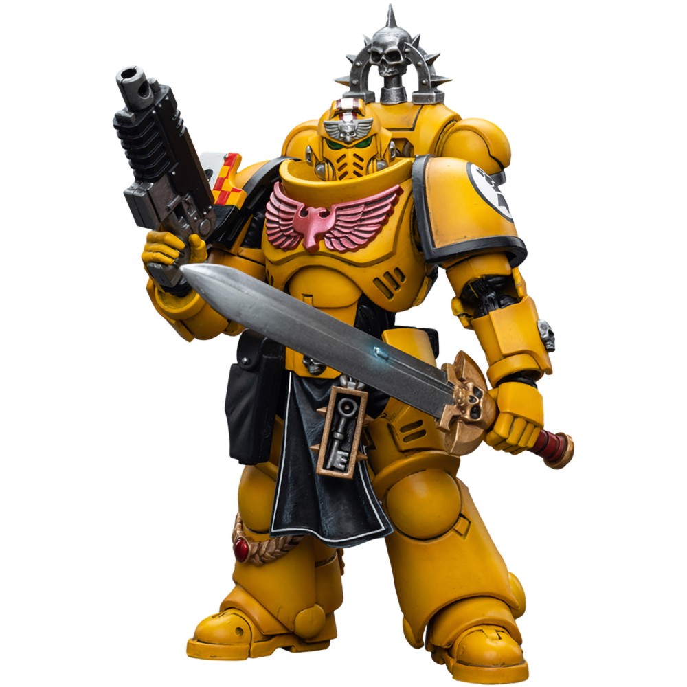 Фигурка JoyToy Warhammer 40K Imperial Fists Lieutenant with Power Sword 1:18 JT7714