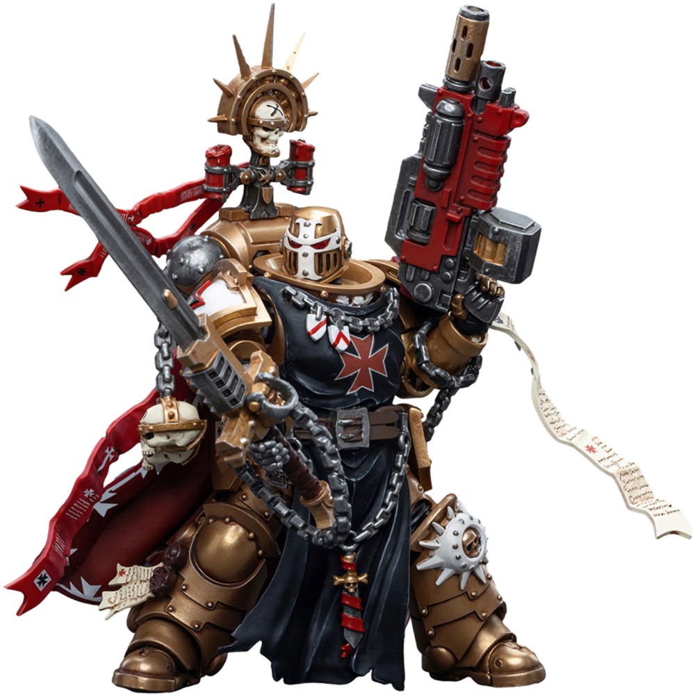 Фигурка JOYTOY Warhammer 40K Black Templars High Marshal Helbrecht 1:18 JT6540