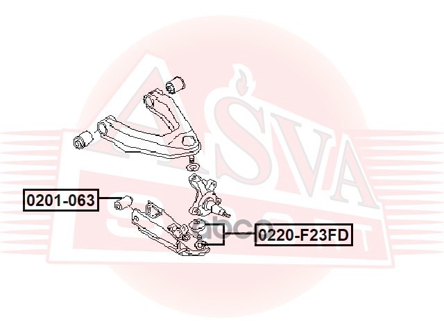 

Сайлентблок ASVA 0201063, ASVA0201063