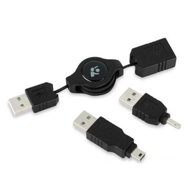 Переходник Kensington USB - USB вилка-розетка м 24516EU черный 954₽