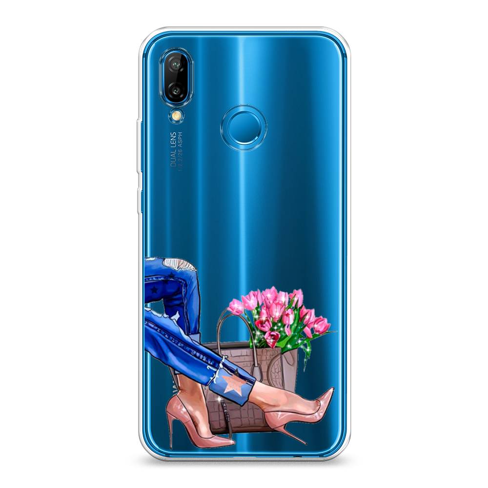 

Чехол Awog на Huawei P20 Lite "Каблучки", Голубой;коричневый;розовый, 64450-7