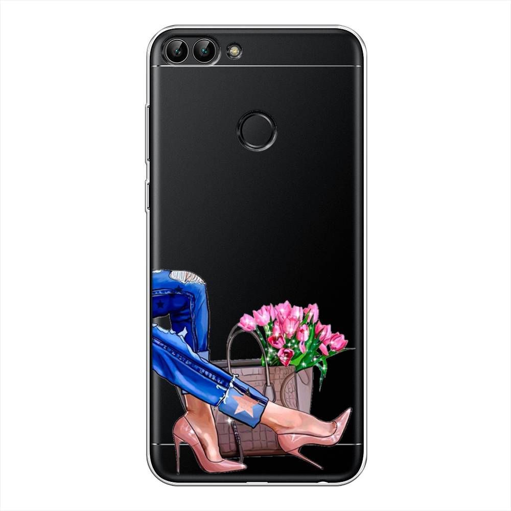 

Чехол Awog на Huawei P Smart "Каблучки", Голубой;коричневый;розовый, 64050-7