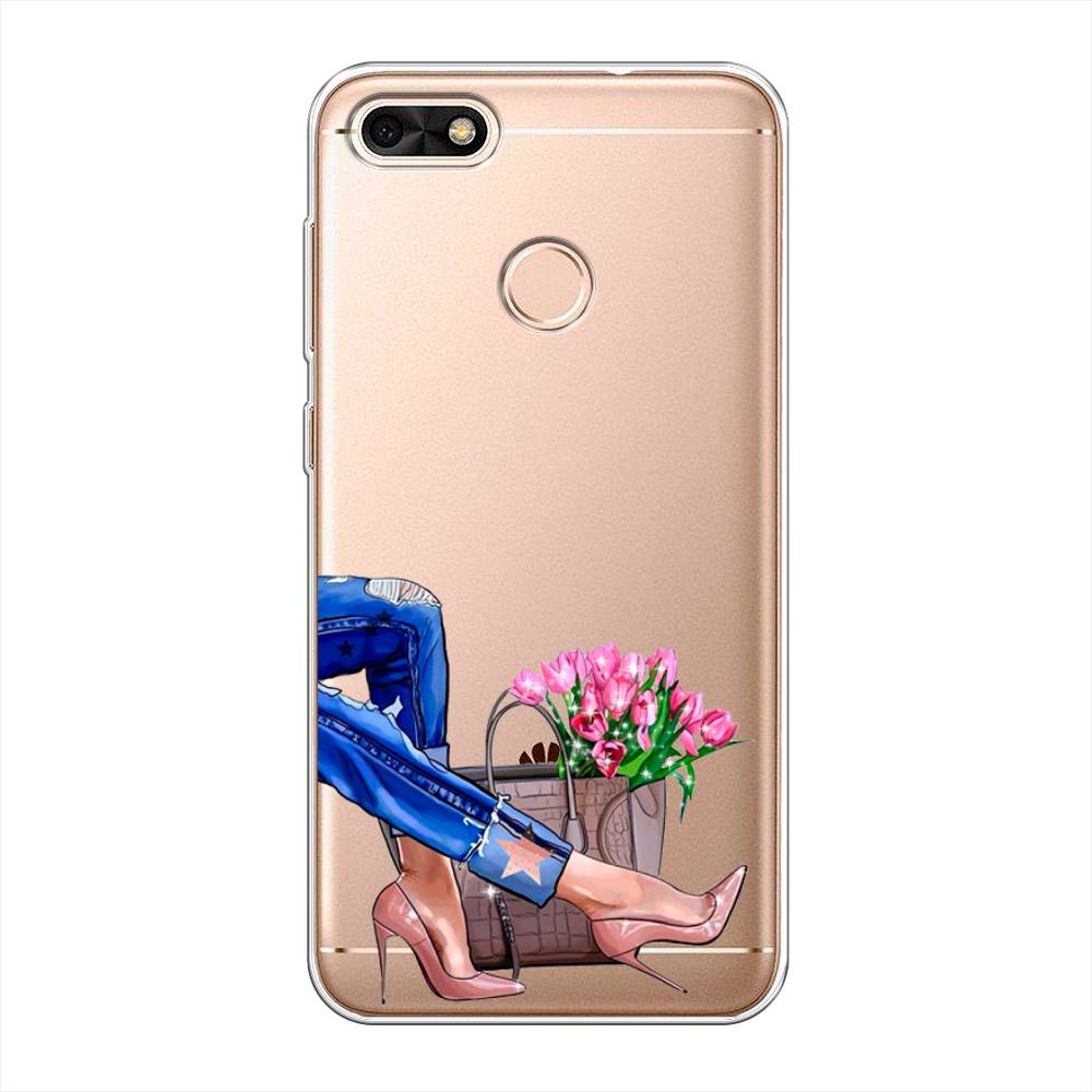 

Чехол Awog на Huawei Nova Lite (2017) "Каблучки", Голубой;коричневый;розовый, 64750-7