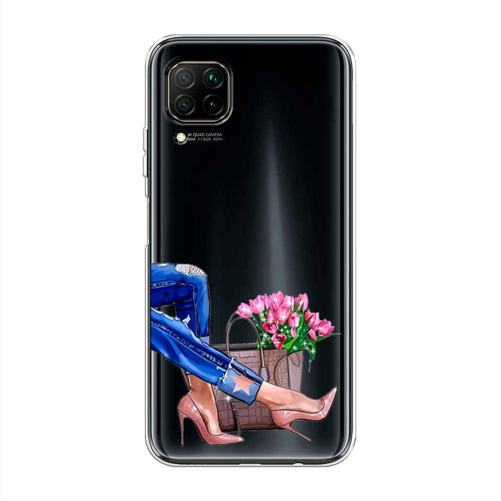 

Чехол Awog на Huawei Nova 6 SE "Каблучки", Голубой;коричневый;розовый, 611750-7