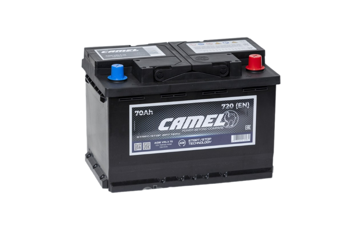 Аккумулятор CAMEL AGM 70 А/ч Обратная R 278x175x190 EN760 A