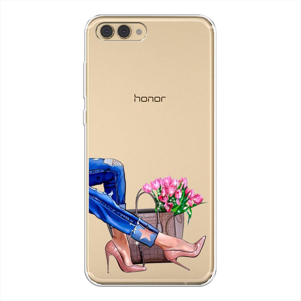 

Чехол Awog на Honor V10 (View 10) "Каблучки", Голубой;коричневый;розовый, 65150-7