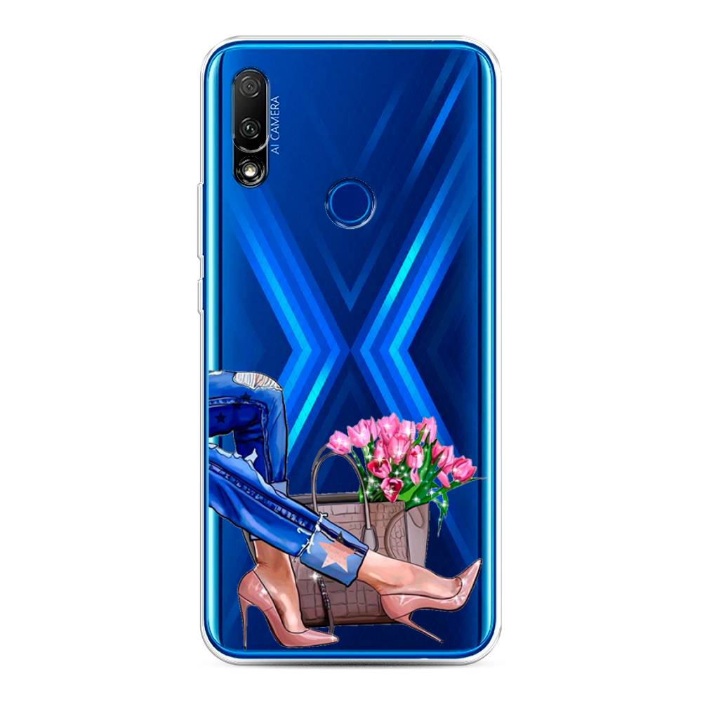

Чехол Awog на Honor 9X "Каблучки", Голубой;коричневый;розовый, 69950-7