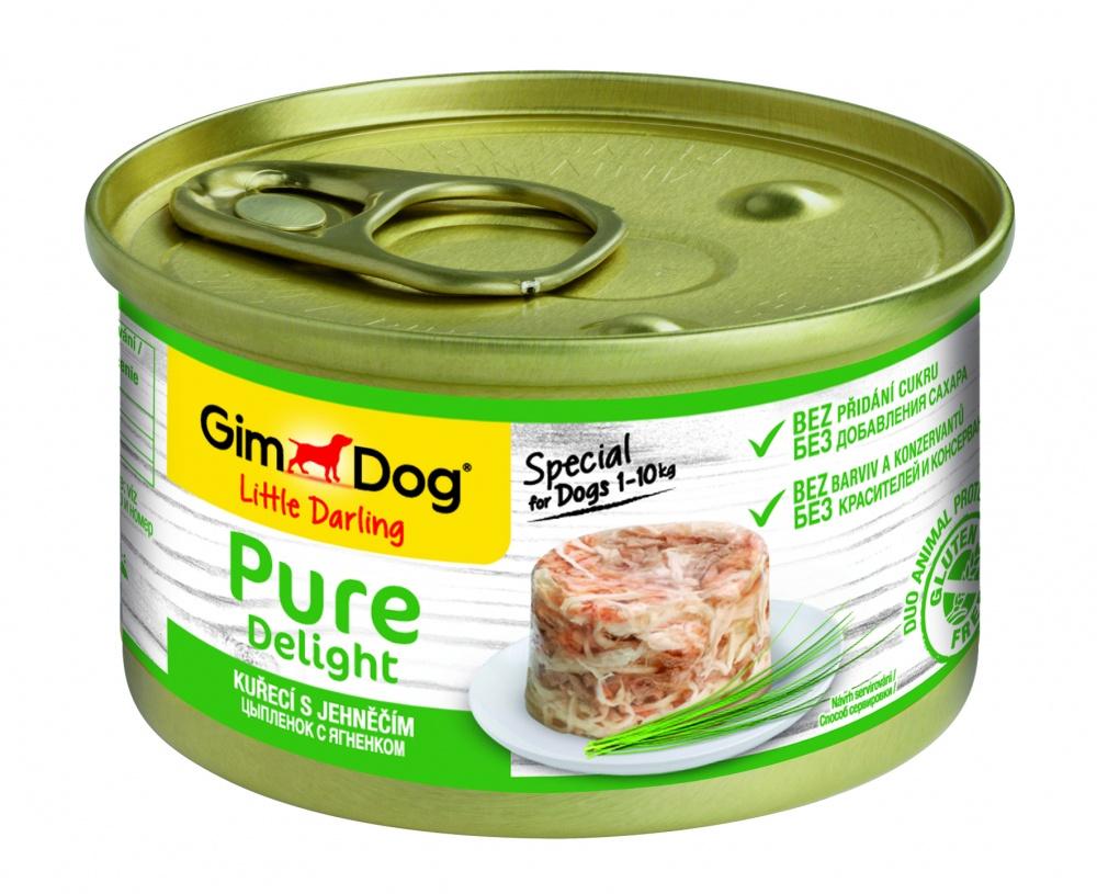 Консервы для собак Gimborn Gimdog Pure Delight цыпленок с ягненком, 85 г