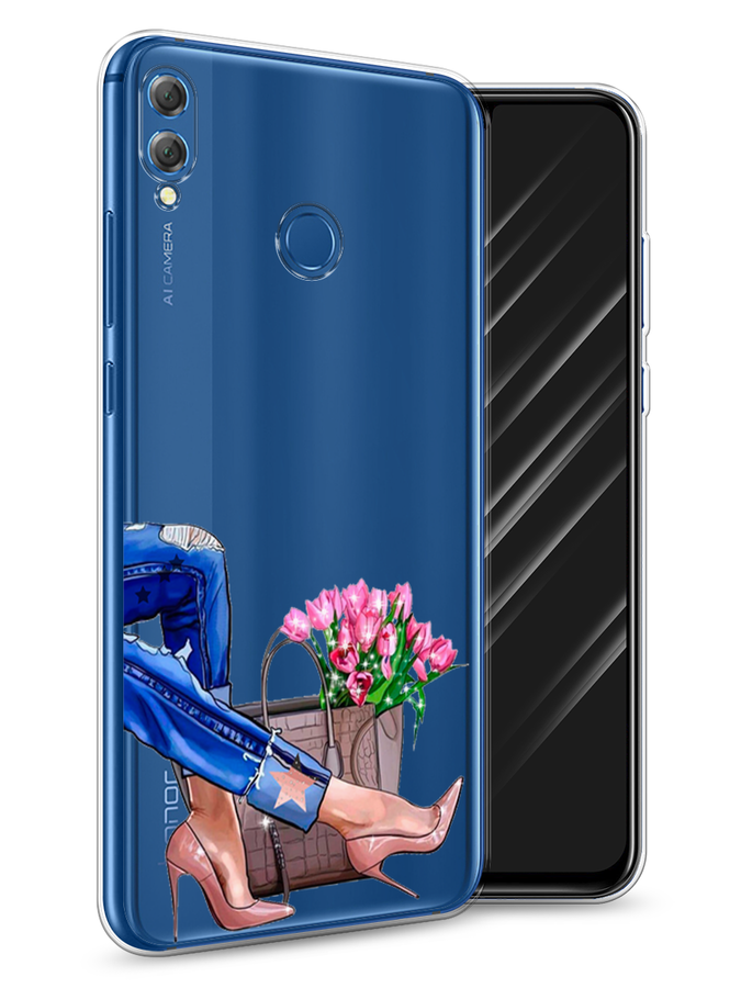 

Чехол Awog на Honor 8X "Каблучки", Голубой;коричневый;розовый, 66750-7