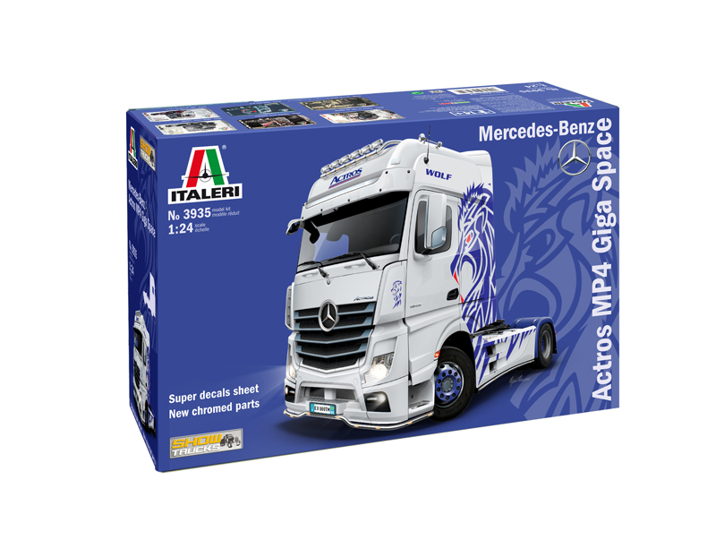 

Сборная модель Italeri 1/24 Mercedes-Benz ACTROS MP4 Giga Space 3935