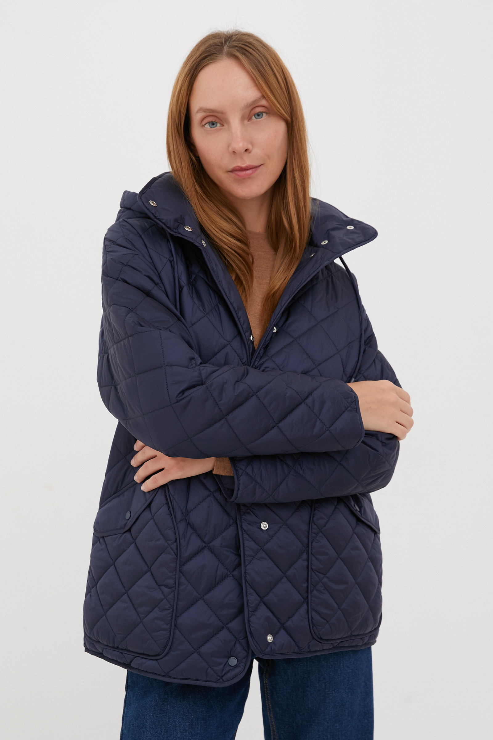 

Куртка женская Finn Flare FAC11097 синяя L, FAC11097