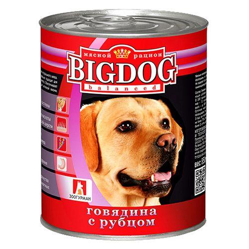 

Консервы для собак Зоогурман BigDog говядина с рубцом, 850 г