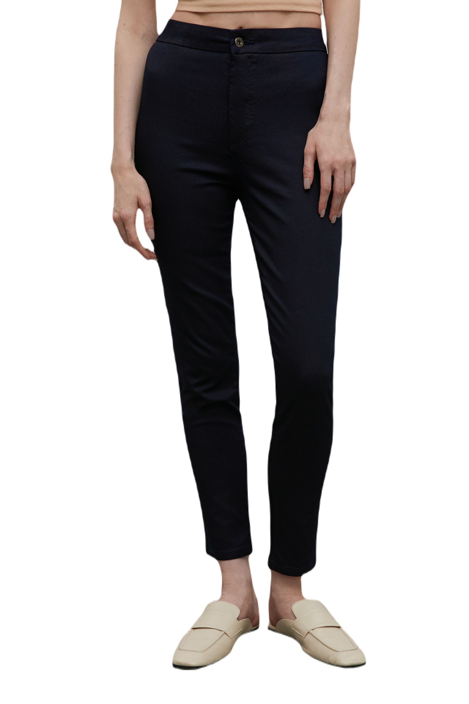 

Брюки женские Finn Flare FAC110118 синие XL, Синий, FAC110118