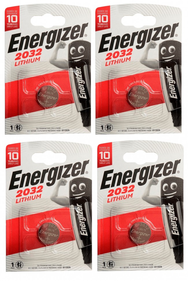 

Батарейка CR2032 4 шт (КОМПЛЕКТ) ENERGIZER E301021302-4, CR2032 4 шт