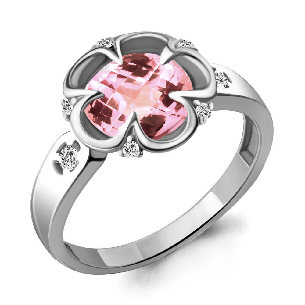 

Кольцо из серебра с морганитом р. , Aquamarine 6921290А_925_р, 6921290А_925_р