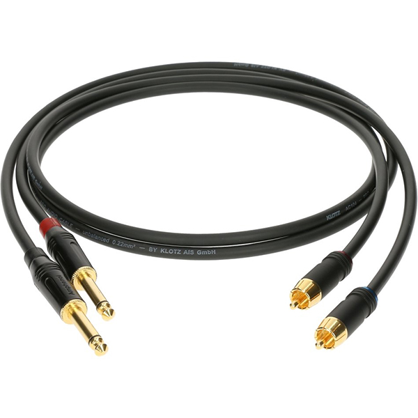 

Кабель акустический RCA-Jack 6,35мм, 1,5м, 2шт, Klotz AL-RP0150