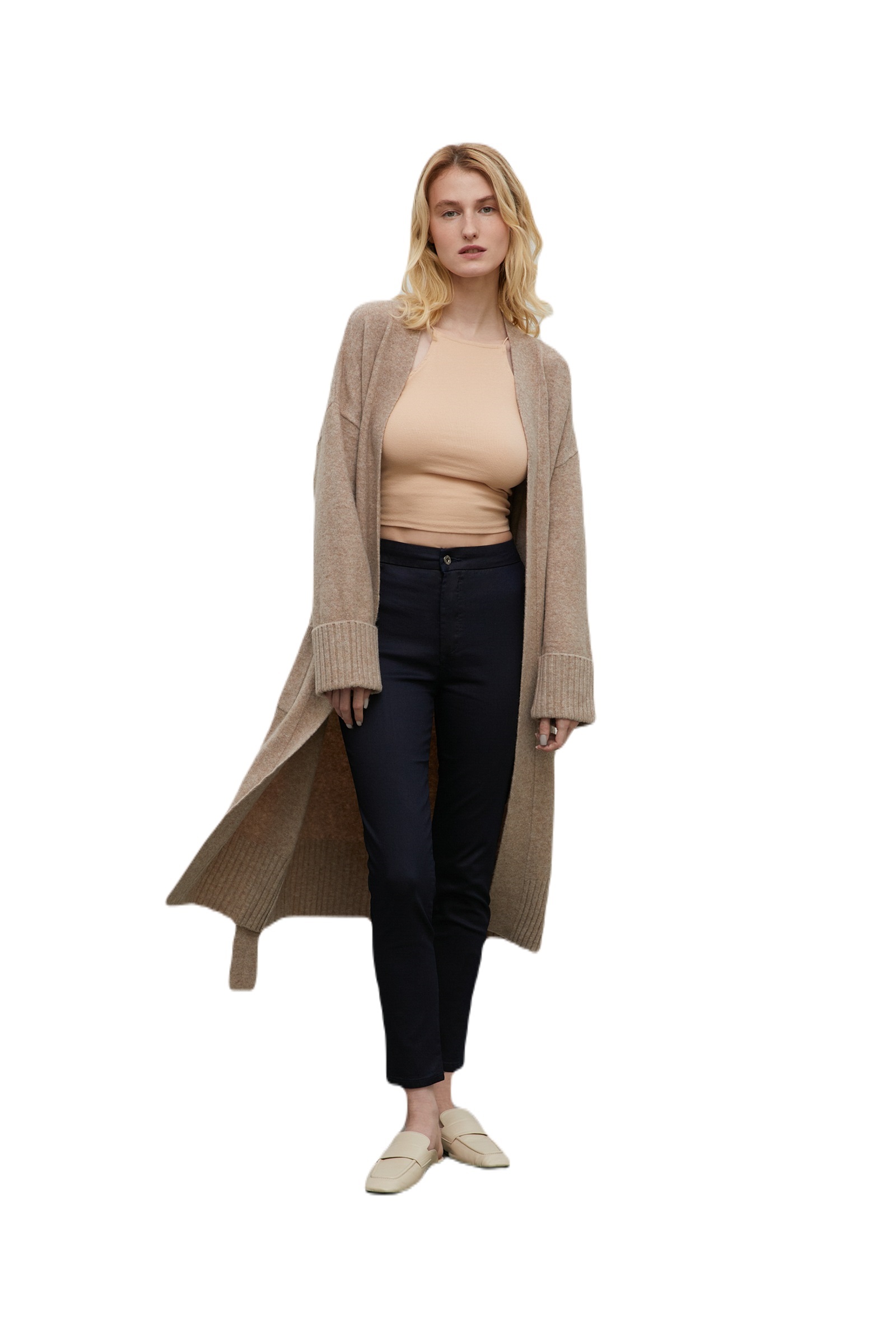 

Кардиган женский Finn Flare FAC12143 бежевый S, FAC12143