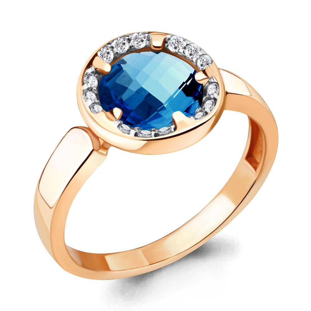 

Кольцо из серебра с топазом р. , Aquamarine 6920893А_925_з, 6920893А_925_з
