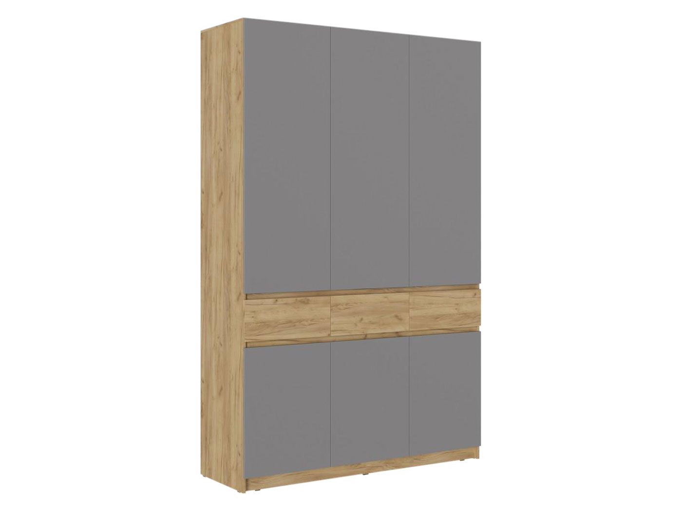 

Распашной шкаф СТИЛЬ МК Бостон Дуб Крафт золотой / Серый шифер, Коричневый;серый, Бостон