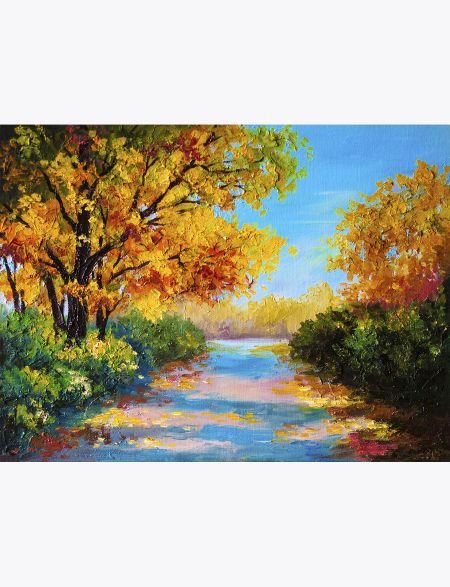 

Алмазная мозаика на подрамнике Осенний Пейзаж, 70x50 см, 30 цветов, 58430, ПРА-094