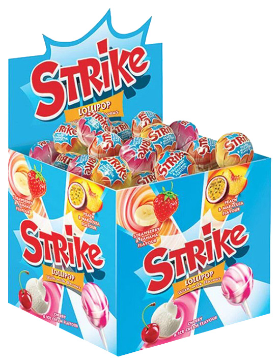 

Карамель на палочке Strike с молочным вкусом 11,3 г