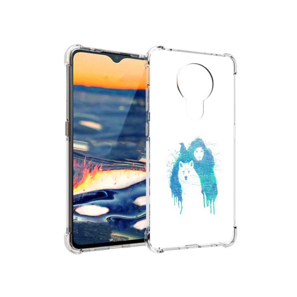 

Чехол MyPads Tocco для Nokia 5.3 джон сноу (PT227052.106.323), Прозрачный, Tocco