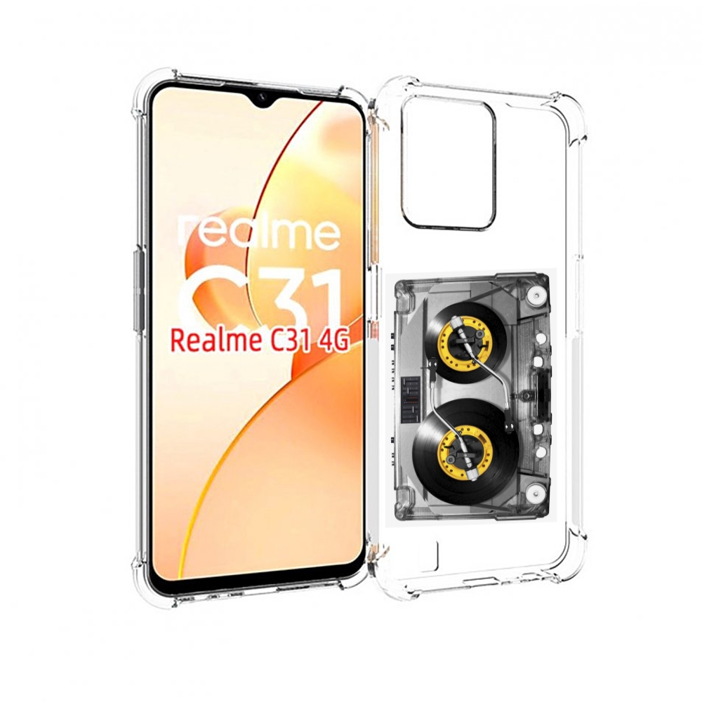 

Чехол MyPads Кассета музыкальная для OPPO Realme C31, Прозрачный, Tocco