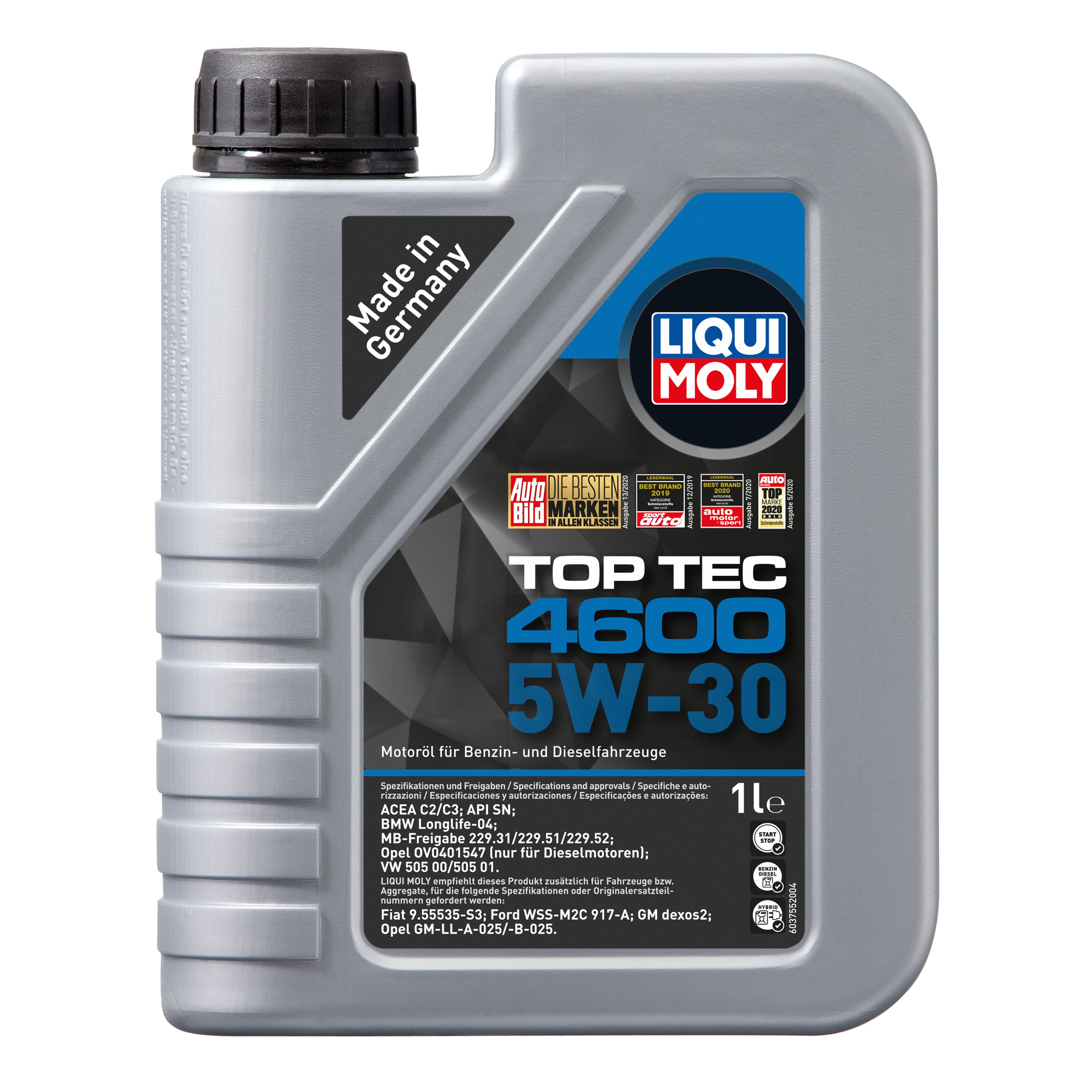 

Моторное масло LIQUI MOLY Top Tec 4600 5W30 1л