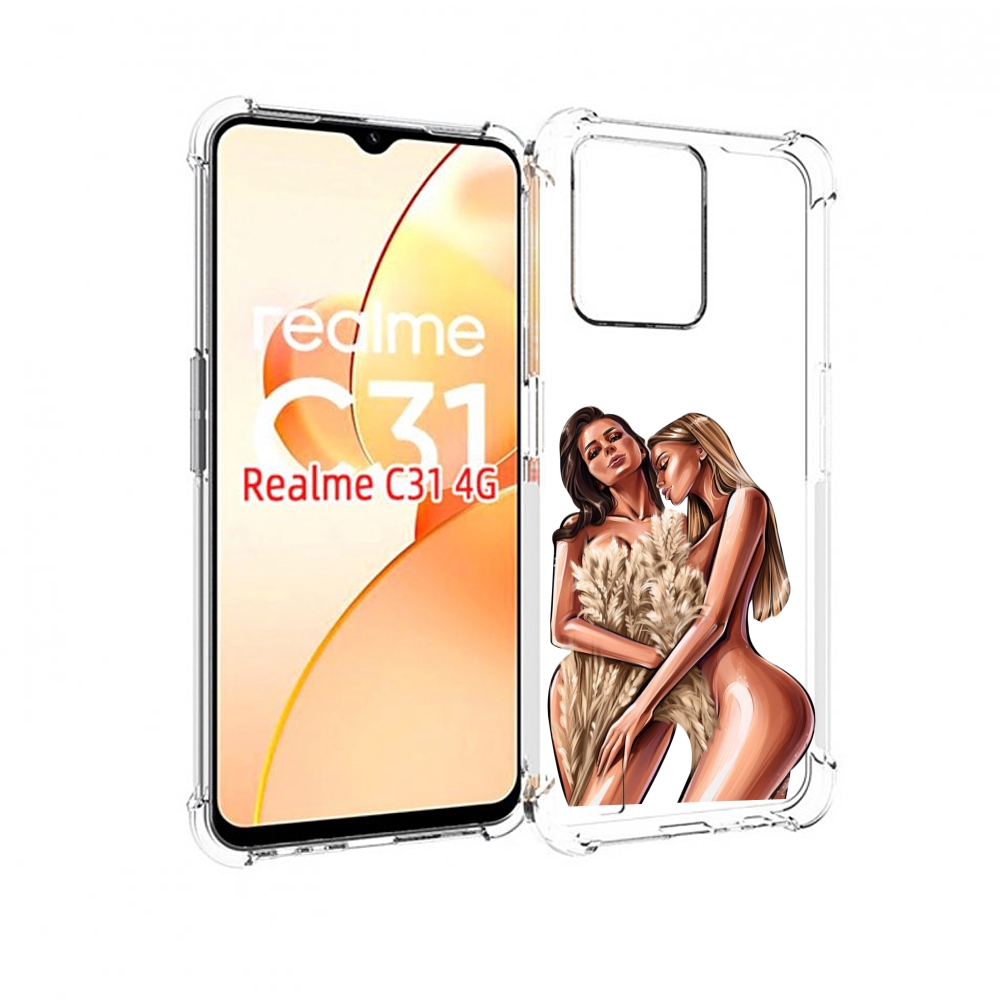 

Чехол MyPads Иллюстрированные-девушки женский для OPPO Realme C31, Прозрачный, Tocco