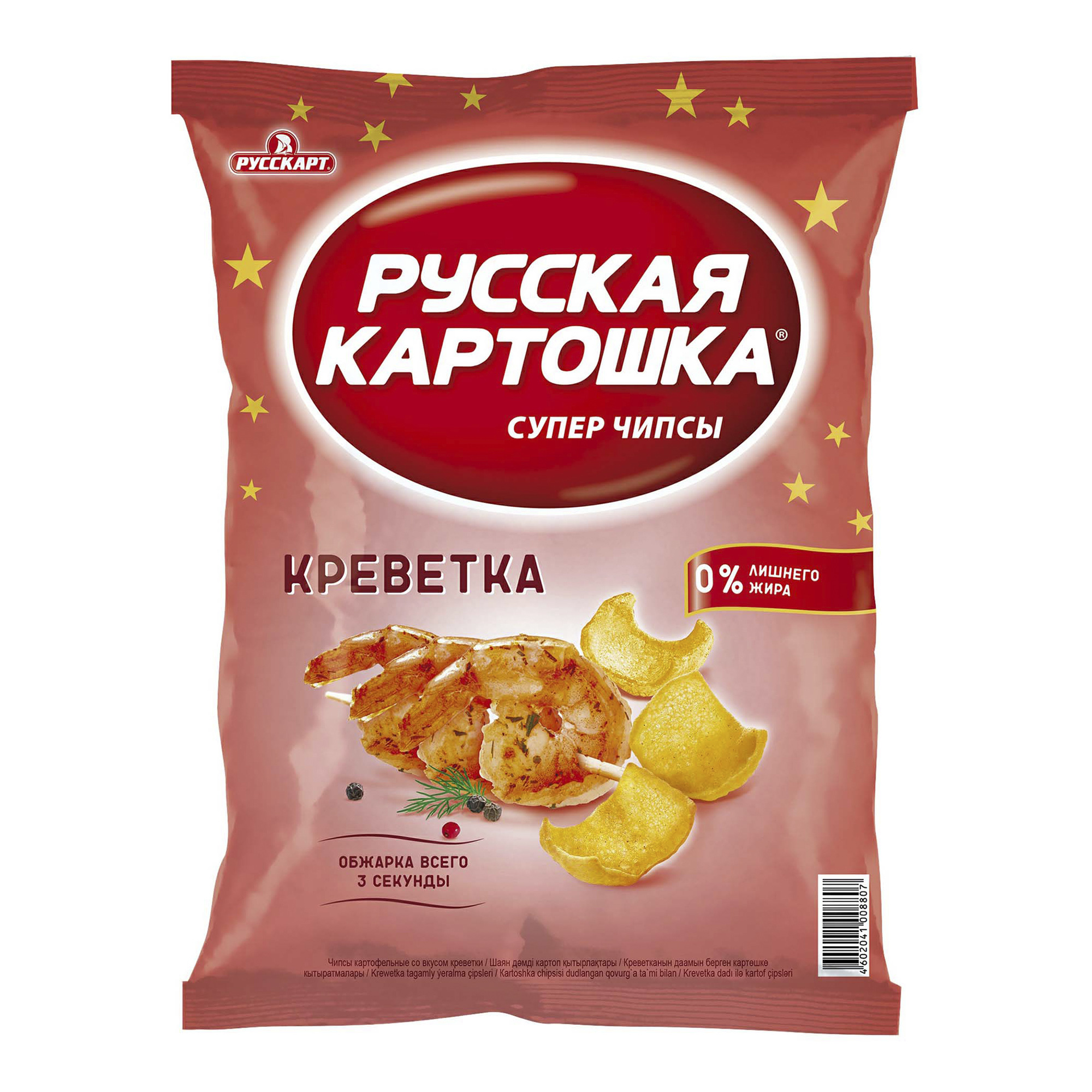 

Чипсы Русская картошка Креветка 80 г