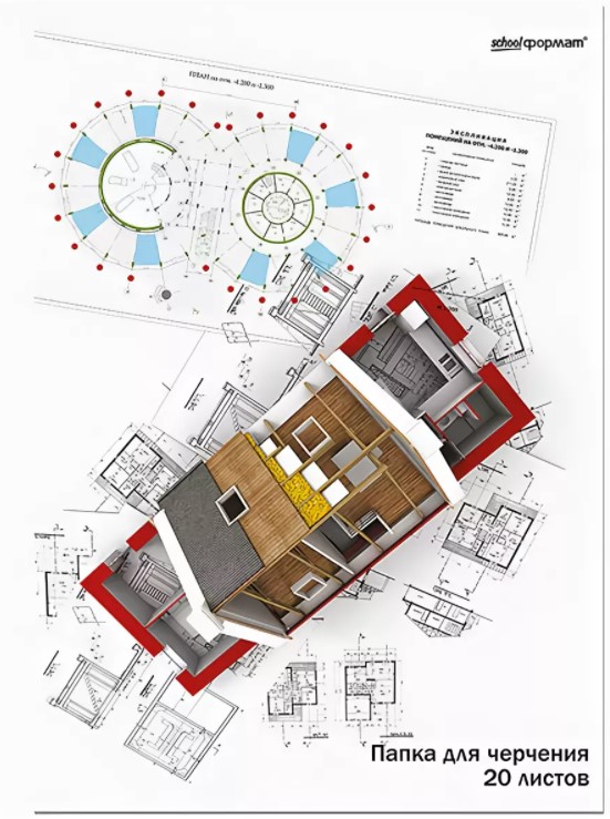 фото Папка для черчения schoolформат а3 20 л 180 г/м2