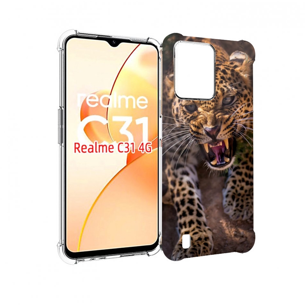 

Чехол MyPads Злой-гепард для OPPO Realme C31, Прозрачный, Tocco