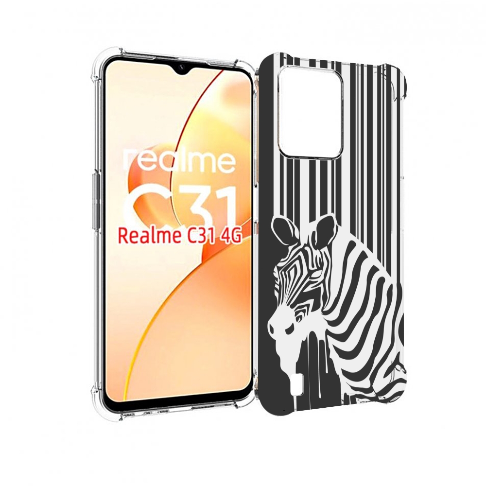 

Чехол MyPads Зебра для OPPO Realme C31, Прозрачный, Tocco