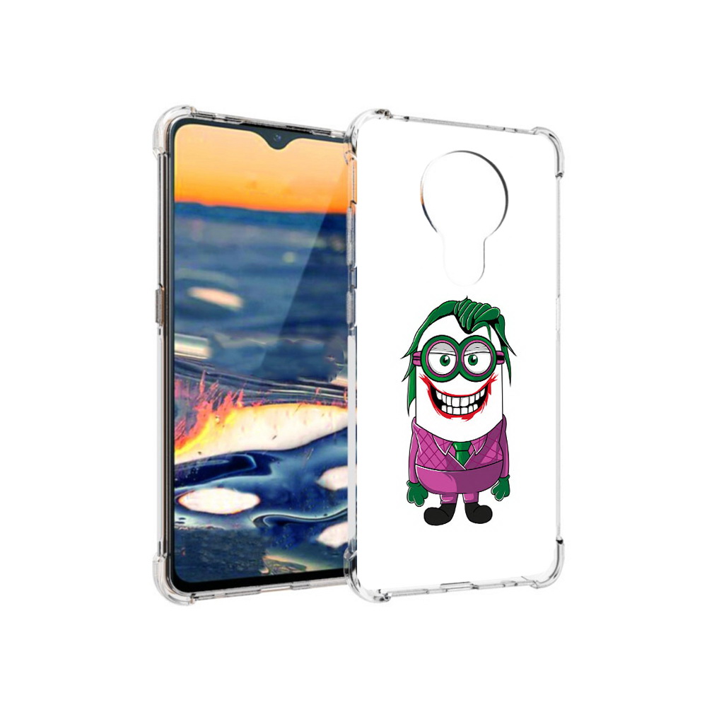 

Чехол MyPads Tocco для Nokia 5.3 джокер миньон (PT227052.106.322), Прозрачный, Tocco