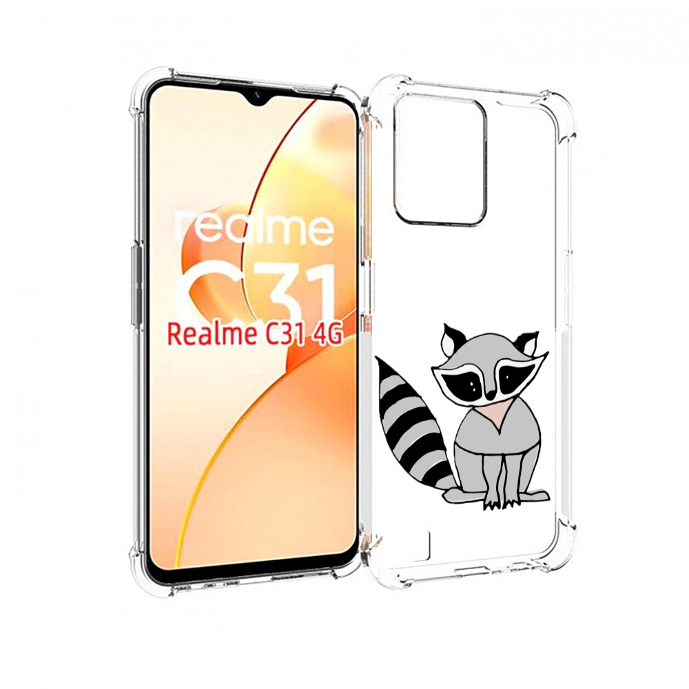 

Чехол MyPads Енотик для OPPO Realme C31, Прозрачный, Tocco