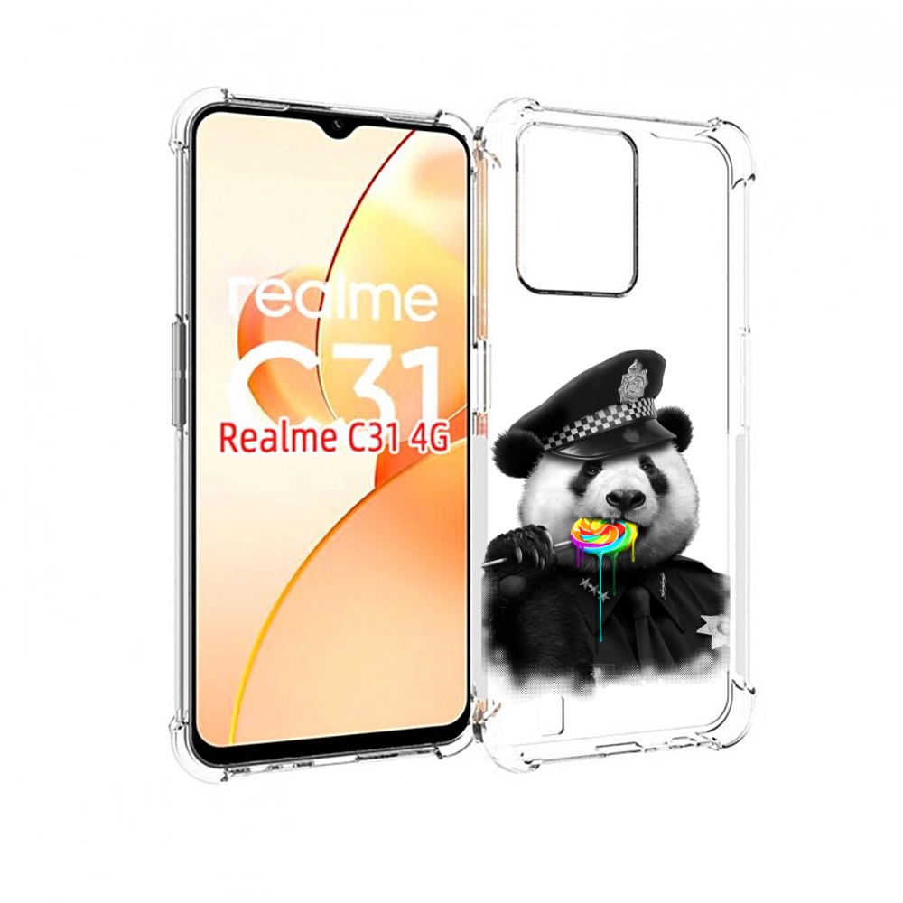 

Чехол MyPads Панда полиция для OPPO Realme C31, Прозрачный, Tocco