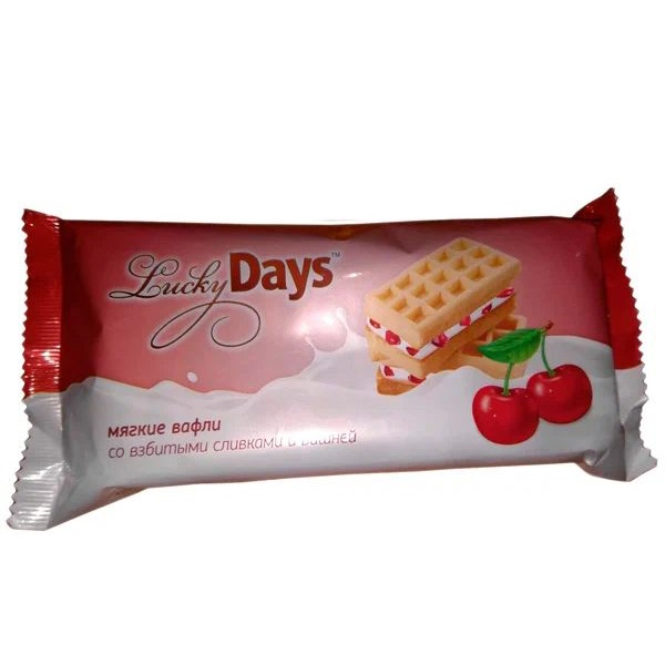

Вафли Lucky Days мягкие с суфле и вишней 122 г
