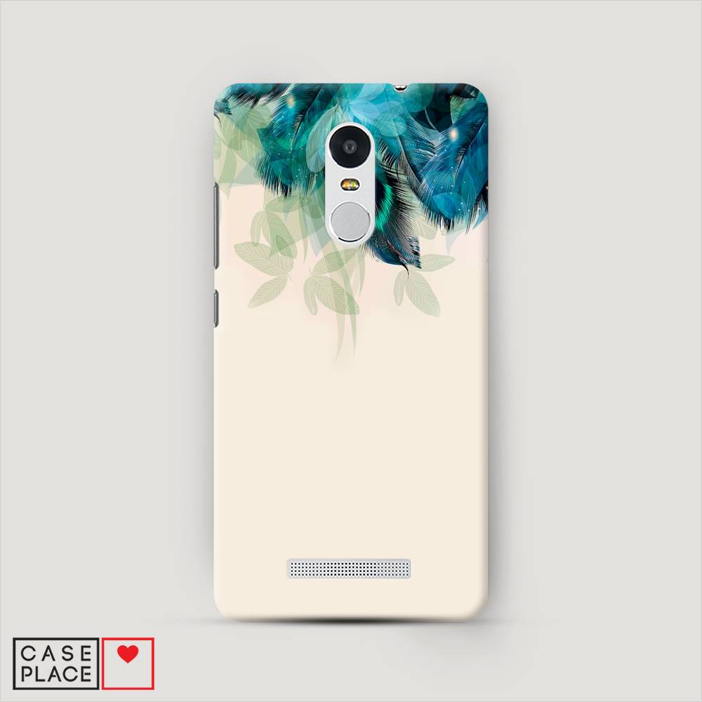 

Пластиковый чехол "Перья голубого цвета" на Xiaomi Redmi Note 3
